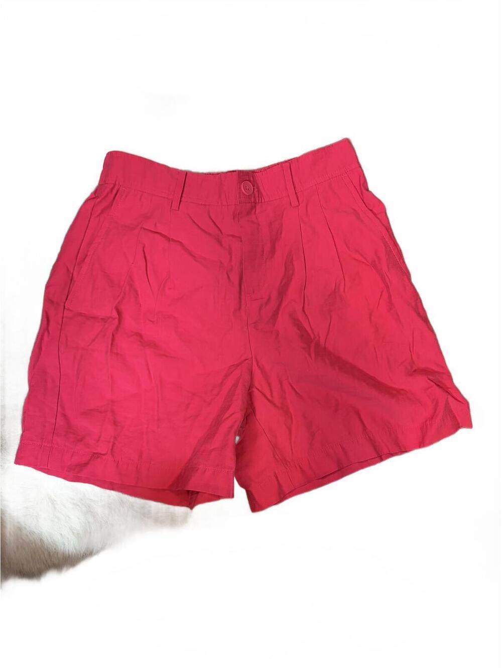 LOFT Outlet Pink Pull-On Shorts Rayon Blend